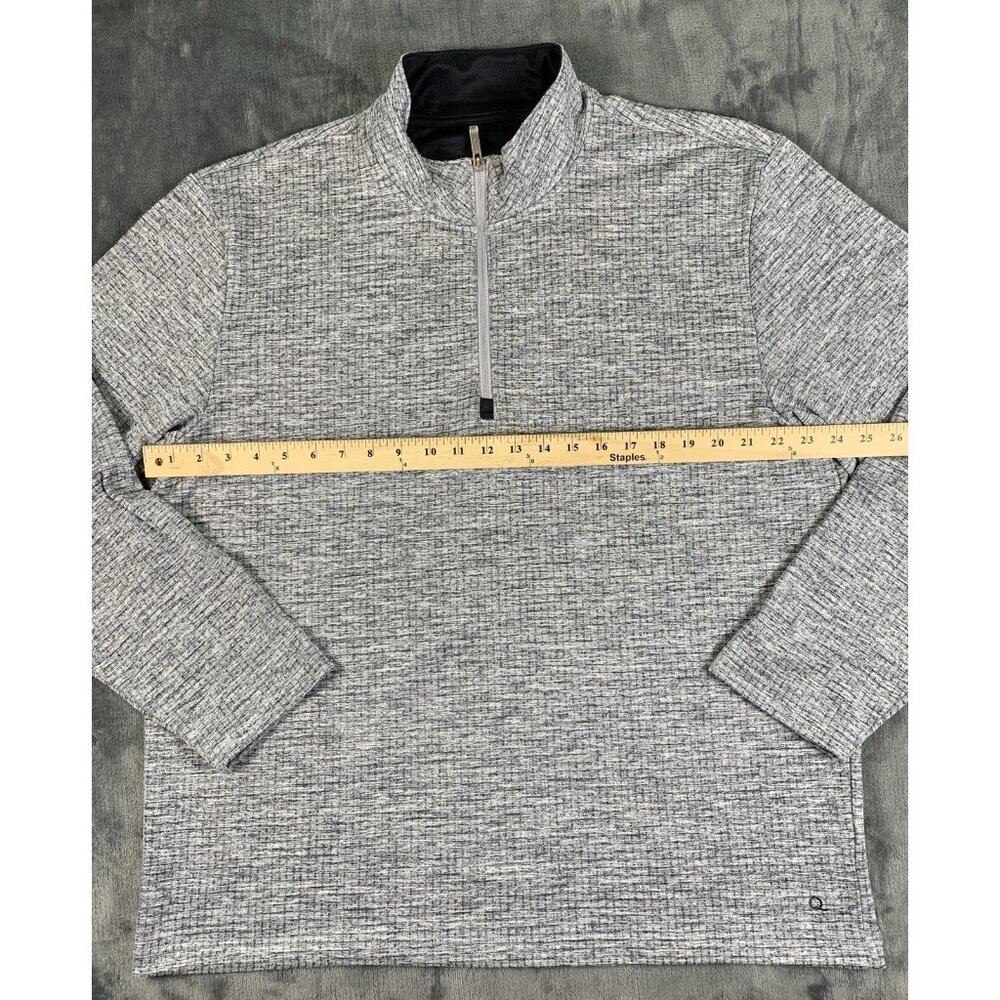 Quieti Men’s Sweater Sweatshirt Size XXL Gray Weekender Half Zip Pullover - Picture 6 of 7